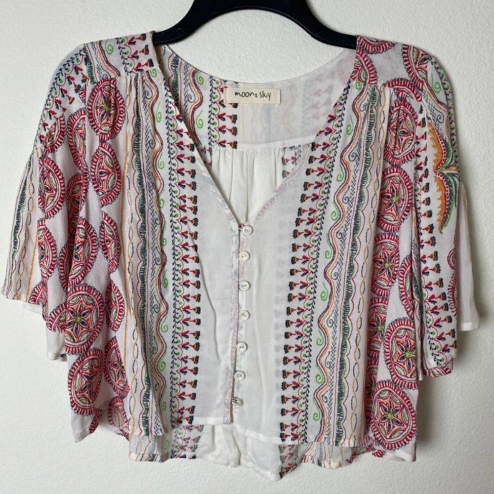 Moon & Sky boho inspired top Size Med